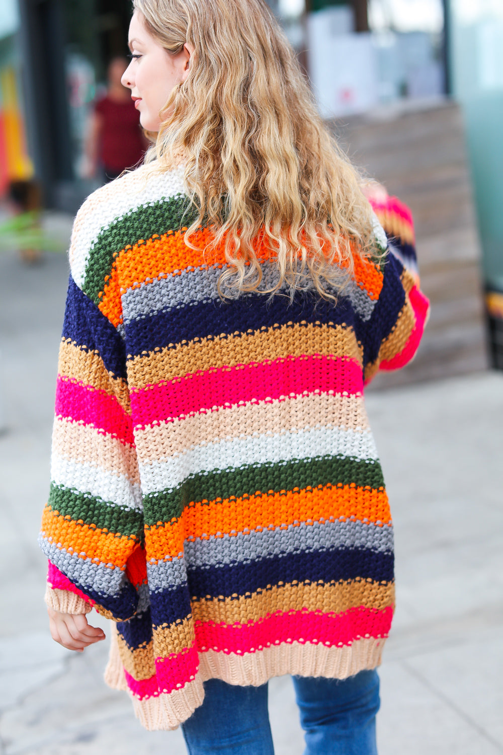 Take All of Me Multicolor Hand Crochet Chunky Oversized Cardigan