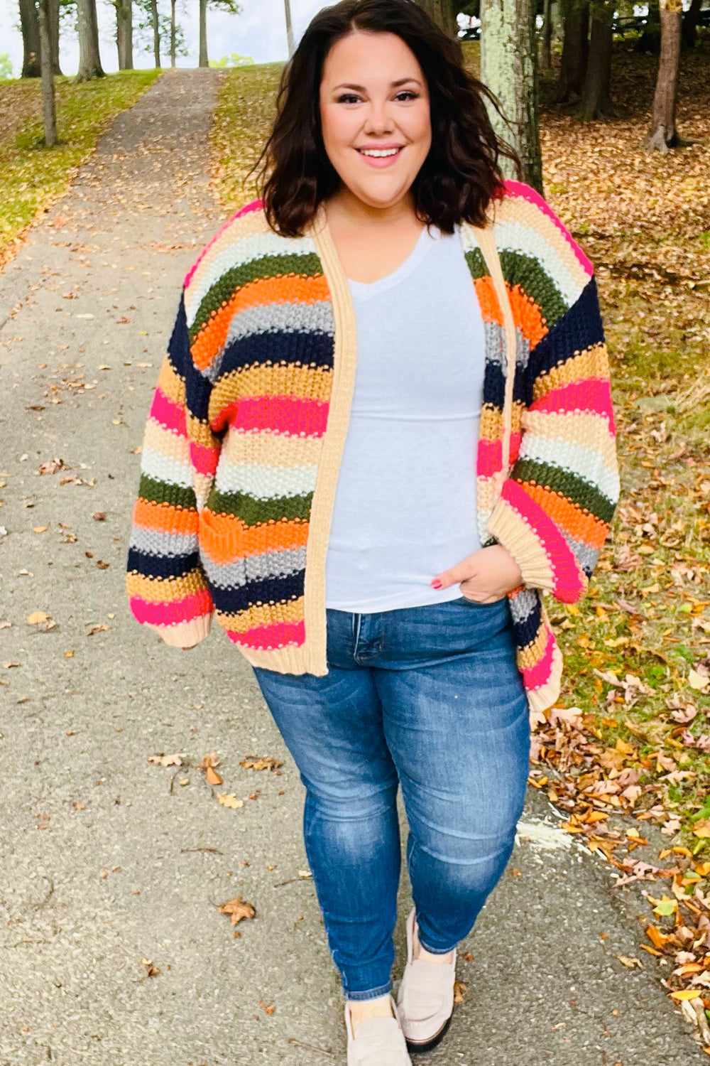 Take All of Me Multicolor Hand Crochet Chunky Oversized Cardigan