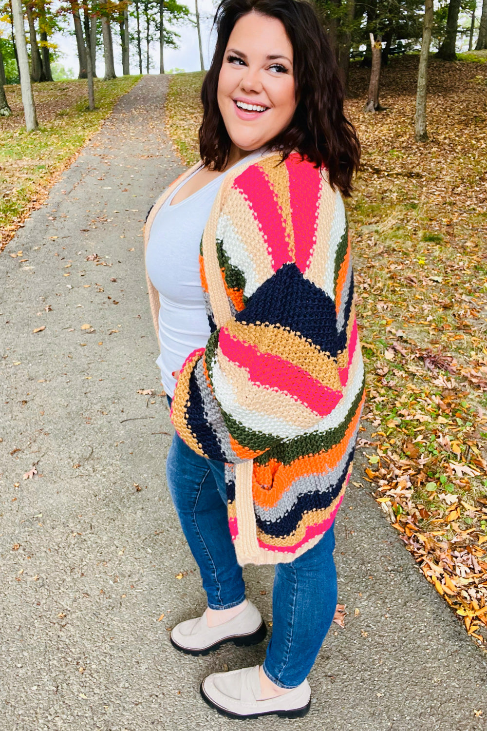 Take All of Me Multicolor Hand Crochet Chunky Oversized Cardigan