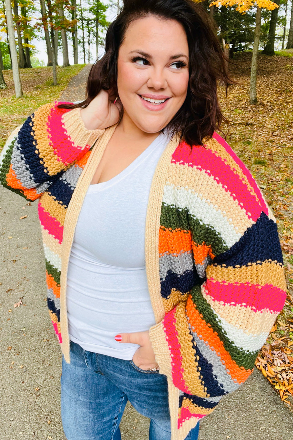 Take All of Me Multicolor Hand Crochet Chunky Oversized Cardigan